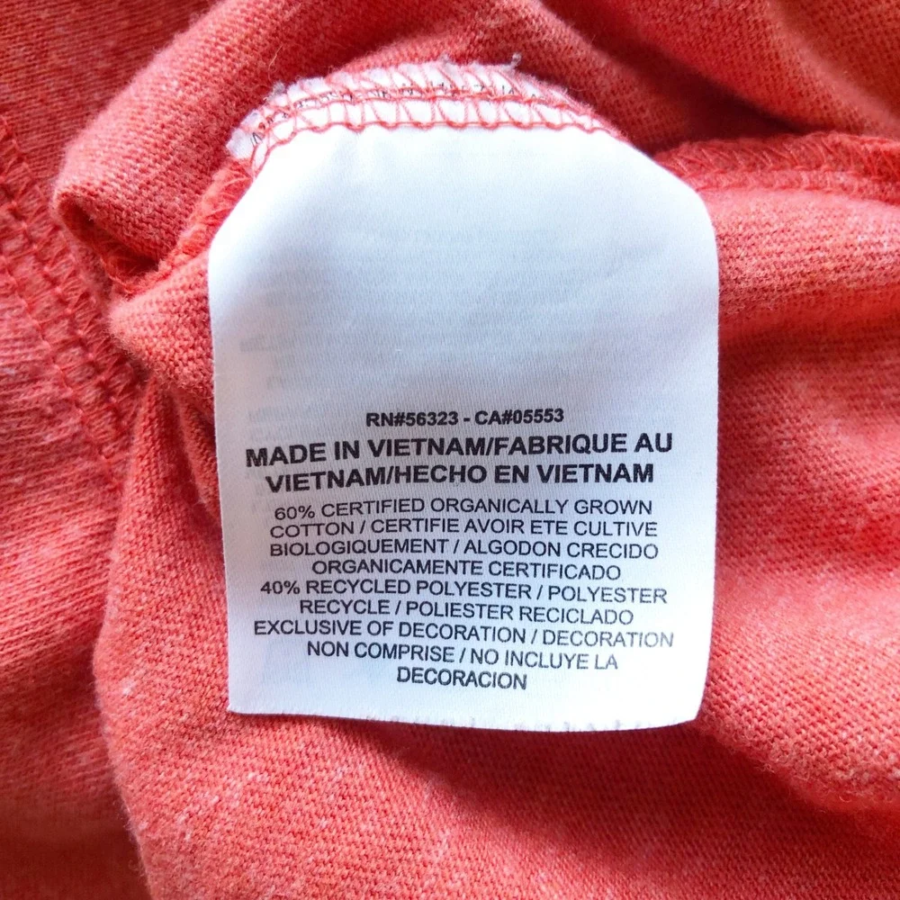 Nike Jacket Womens Medium NSW Gym Vintage Organic Cotton Full Zip Hoodie Orange